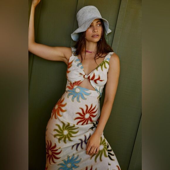 Anthropologie Dresses & Skirts - Anthropologie Cala de la Cruz Lizzie Linen Cutout Dress  NWT